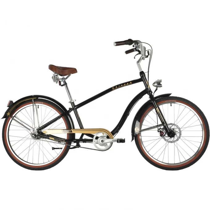 Дорожный велосипед STINGER CRUISER MAN 7SP черный с рамой 18" 26AHD.CRUIS7SM.18BK1 Дорожный велосипед STINGER CRUISER MAN 7SP черный с рамой 18" 26AHD.CRUIS7SM.18BK1