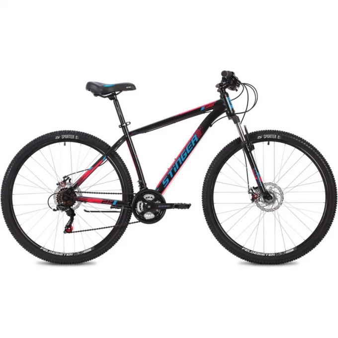 Горный велосипед STINGER CAIMAN D 29" чёрный с рамой 18" 29SHD.CAIMAND.18BK2 Горный велосипед STINGER CAIMAN D 29" чёрный с рамой 18" 29SHD.CAIMAND.18BK2
